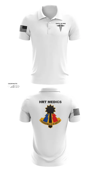 Short Sleeve Performance Polo, 194th AR BDE HRT Medics, Army, Teamtime, Team time, sublimation, custom sports apparel, team uniforms, spirit wear, spiritwear, sports uniforms, custom shirts, team store, custom team store, fundraiser sports, apparel fundraiser