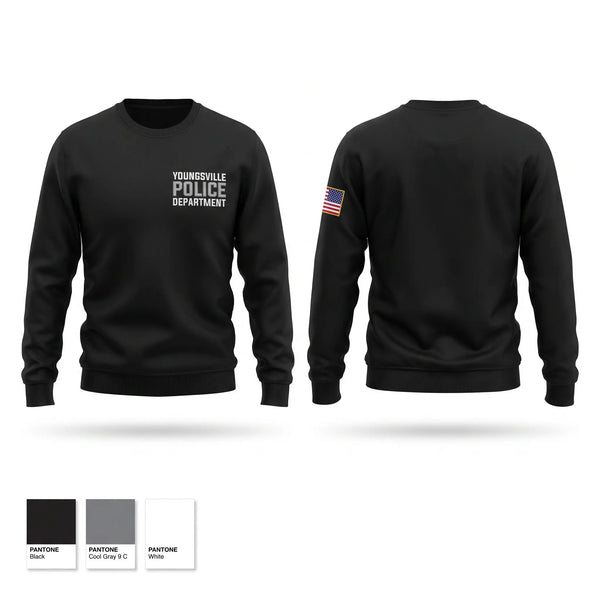 Crew Neck Sweatshirt, Youngsville Police Department, Police, Teamtime, Team time, sublimation, custom sports apparel, team uniforms, spirit wear, spiritwear, sports uniforms, custom shirts, team store, custom team store, fundraiser sports, apparel fundraiser