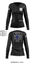 Swatara K9 68594895 Women's Long Sleeve V-neck Shirt - 3