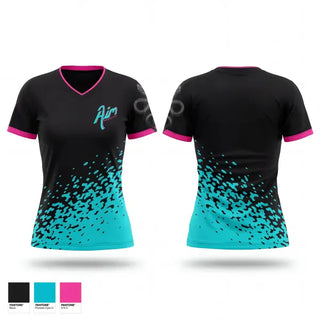 Womens Short Sleeve Vneck Shirt, AIM basketball, Women's Basketball, Teamtime, Team time, sublimation, custom sports apparel, team uniforms, spirit wear, spiritwear, sports uniforms, custom shirts, team store, custom team store, fundraiser sports, apparel fundraiser