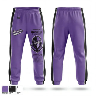 Sweatpants, Bandits, Softball, Teamtime, Team time, sublimation, custom sports apparel, team uniforms, spirit wear, spiritwear, sports uniforms, custom shirts, team store, custom team store, fundraiser sports, apparel fundraiser