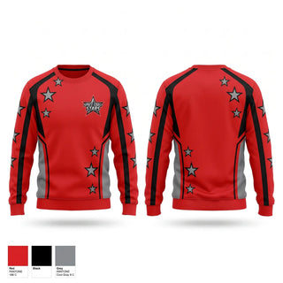Crew Neck Sweatshirt, Space Coast Stars, Baseball, Teamtime, Team time, sublimation, custom sports apparel, team uniforms, spirit wear, spiritwear, sports uniforms, custom shirts, team store, custom team store, fundraiser sports, apparel fundraiser