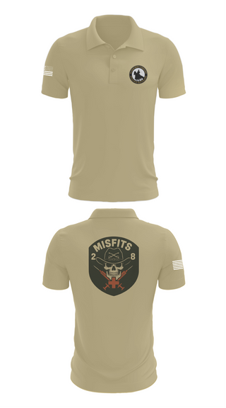 Short Sleeve Performance Polo, 2-8 Cav, HHC, Medic Platoon, , Teamtime, Team time, sublimation, custom sports apparel, team uniforms, spirit wear, spiritwear, sports uniforms, custom shirts, team store, custom team store, fundraiser sports, apparel fundraiser