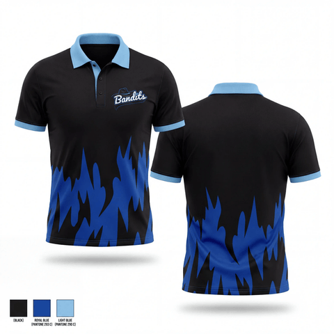 Short Sleeve Performance Polo, BANDITS, Softball, Teamtime, Team time, sublimation, custom sports apparel, team uniforms, spirit wear, spiritwear, sports uniforms, custom shirts, team store, custom team store, fundraiser sports, apparel fundraiser