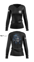 Fairchild AFB Chiefs 84120345 Women's Long Sleeve V-neck Shirt - 1