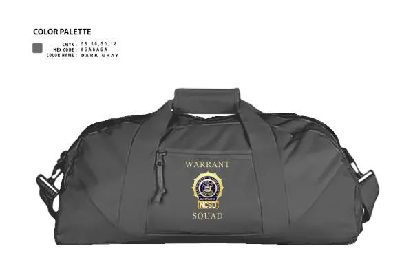Duffle Bag, NCSD Warrant Squad, , Teamtime, Team time, sublimation, custom sports apparel, team uniforms, spirit wear, spiritwear, sports uniforms, custom shirts, team store, custom team store, fundraiser sports, apparel fundraiser