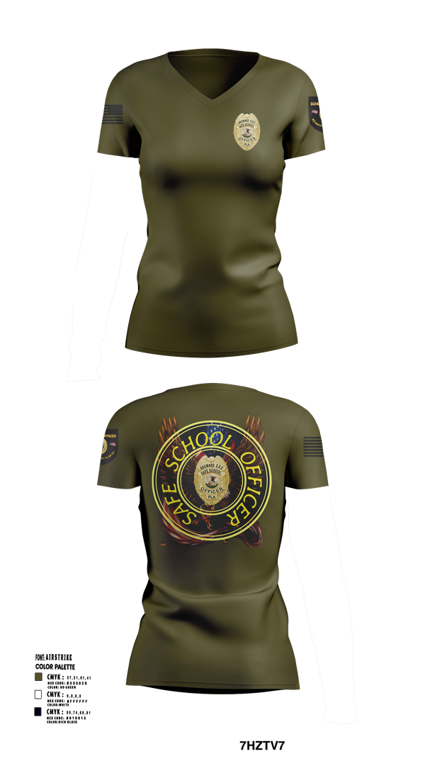 Womens Short Sleeve Vneck Shirt, School officer, , Teamtime, Team time, sublimation, custom sports apparel, team uniforms, spirit wear, spiritwear, sports uniforms, custom shirts, team store, custom team store, fundraiser sports, apparel fundraiser