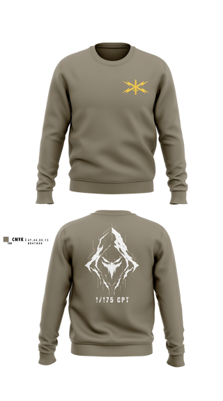 Crew Neck Sweatshirt, 175 CPT, National Guard, Teamtime, Team time, sublimation, custom sports apparel, team uniforms, spirit wear, spiritwear, sports uniforms, custom shirts, team store, custom team store, fundraiser sports, apparel fundraiser