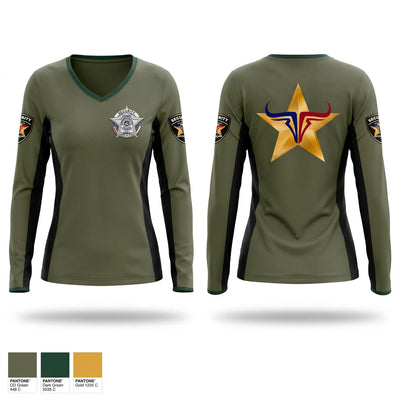 Longhorn Protection Services LLC Women's Long Sleeve V-neck Shirt - 1