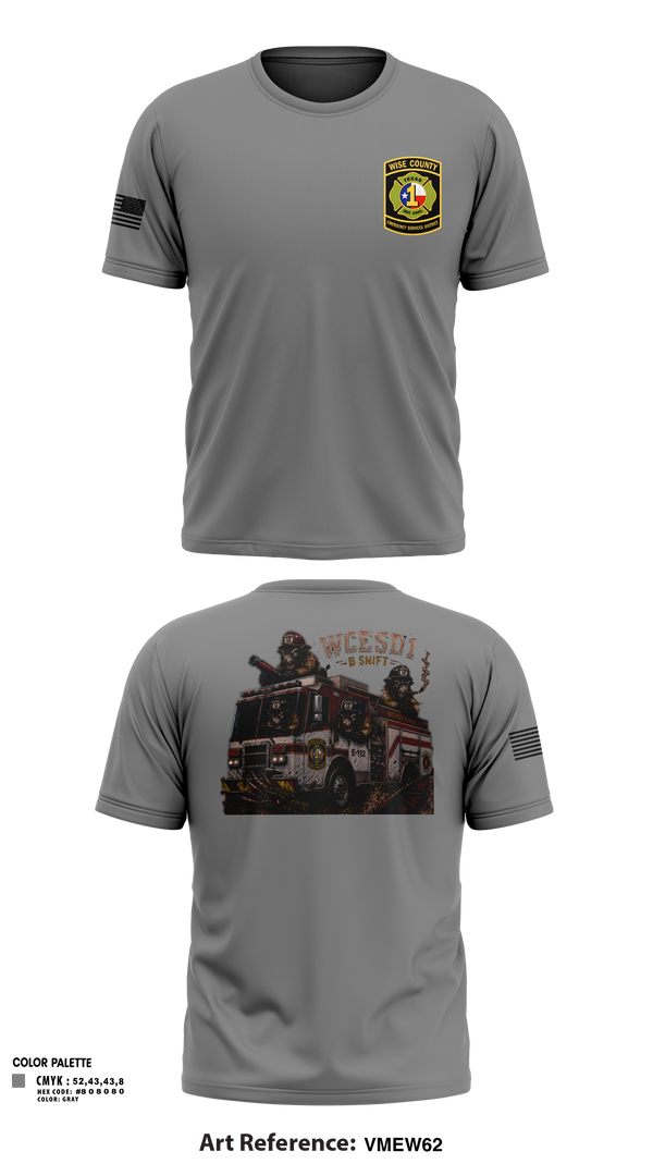 Short Sleeve Performance Shirt, WCESD1 B shift, Fire Department, Teamtime, Team time, sublimation, custom sports apparel, team uniforms, spirit wear, spiritwear, sports uniforms, custom shirts, team store, custom team store, fundraiser sports, apparel fundraiser