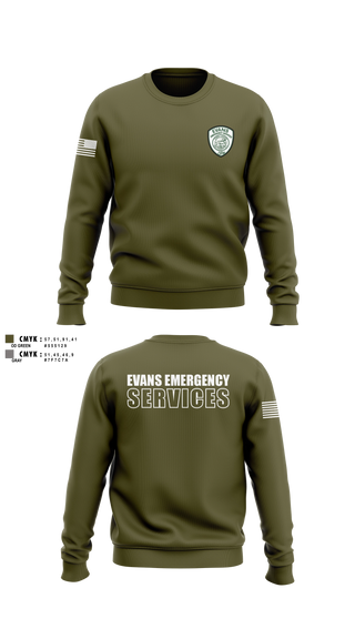 Crew Neck Sweatshirt, Evans Emergency Services, Fire Department, Teamtime, Team time, sublimation, custom sports apparel, team uniforms, spirit wear, spiritwear, sports uniforms, custom shirts, team store, custom team store, fundraiser sports, apparel fundraiser