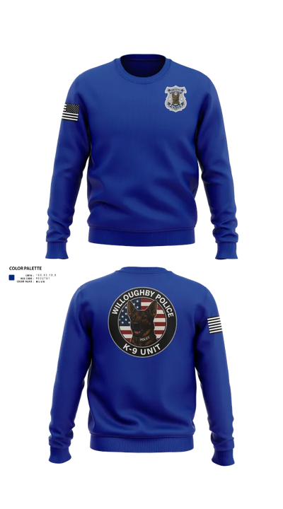 Willoughby Police K9 Unit 23687363 Crew Neck Sweatshirt - 31