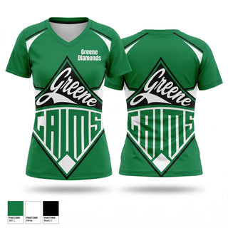Womens Short Sleeve Vneck Shirt, Greene Diamonds, Softball, Teamtime, Team time, sublimation, custom sports apparel, team uniforms, spirit wear, spiritwear, sports uniforms, custom shirts, team store, custom team store, fundraiser sports, apparel fundraiser