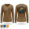 LOGSU-8 Women's Long Sleeve V-neck Shirt - 1