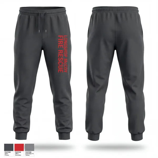 Sweatpants, Longshop McCoy Fire Rescue, Fire Department, Teamtime, Team time, sublimation, custom sports apparel, team uniforms, spirit wear, spiritwear, sports uniforms, custom shirts, team store, custom team store, fundraiser sports, apparel fundraiser