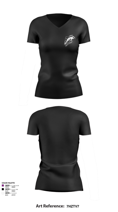 Central Mass Diving 20852807 Women's Short Sleeve V-neck Shirt - 106