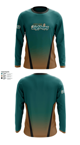 Long Sleeve Performance Shirt, Myrtle Beach Lightning, Men's Lacrosse, Teamtime, Team time, sublimation, custom sports apparel, team uniforms, spirit wear, spiritwear, sports uniforms, custom shirts, team store, custom team store, fundraiser sports, apparel fundraiser