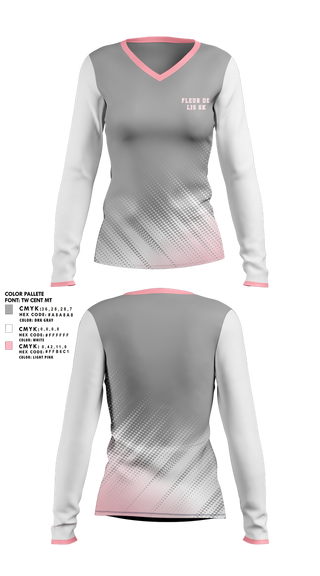 Womens Long Sleeve Vneck Shirt, Fleur de Lis GK, Men's Soccer, Teamtime, Team time, sublimation, custom sports apparel, team uniforms, spirit wear, spiritwear, sports uniforms, custom shirts, team store, custom team store, fundraiser sports, apparel fundraiser