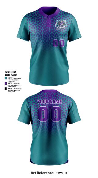 Two Button Softball Jersey, Wild Sirens, Softball, Teamtime, Team time, sublimation, custom sports apparel, team uniforms, spirit wear, spiritwear, sports uniforms, custom shirts, team store, custom team store, fundraiser sports, apparel fundraiser