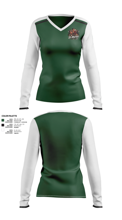 Lumberjacks Women's Long Sleeve V-neck Shirt - 21
