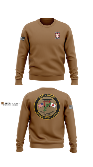 Crew Neck Sweatshirt, 247TH Military Police Detachment, Army, Teamtime, Team time, sublimation, custom sports apparel, team uniforms, spirit wear, spiritwear, sports uniforms, custom shirts, team store, custom team store, fundraiser sports, apparel fundraiser
