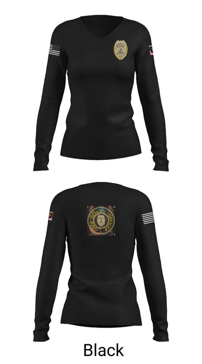 School officer 37316747 Women's Long Sleeve V-neck Shirt - 35