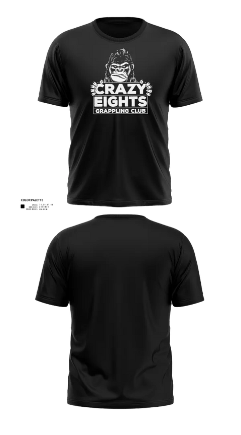 Short Sleeve Performance Shirt, Crazy Eights Grappling Club, Wrestling, Teamtime, Team time, sublimation, custom sports apparel, team uniforms, spirit wear, spiritwear, sports uniforms, custom shirts, team store, custom team store, fundraiser sports, apparel fundraiser