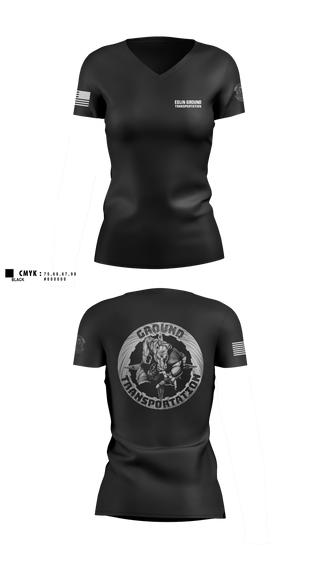 Womens Short Sleeve Vneck Shirt, 96 LRS Ground Transportation, Air Force, Teamtime, Team time, sublimation, custom sports apparel, team uniforms, spirit wear, spiritwear, sports uniforms, custom shirts, team store, custom team store, fundraiser sports, apparel fundraiser