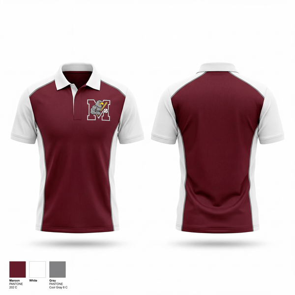 Short Sleeve Performance Polo, Mission Eagles, Baseball, Teamtime, Team time, sublimation, custom sports apparel, team uniforms, spirit wear, spiritwear, sports uniforms, custom shirts, team store, custom team store, fundraiser sports, apparel fundraiser