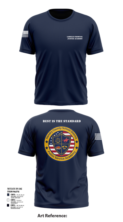 LaBelle Criminal Justice Academy 31997557 Short Sleeve Performance Shirt - 101