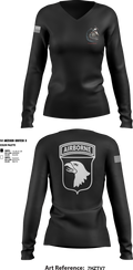 2nd Flt Platoon, B/101 Avn Regt, 101st ABN DIV 10364958 Women's Long Sleeve V-neck Shirt - 2