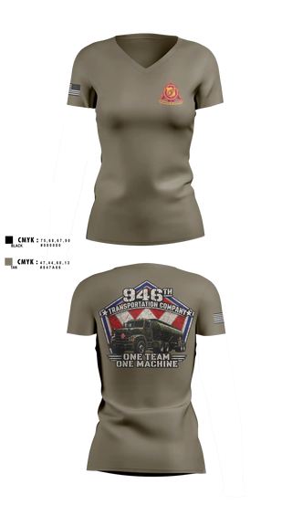 Womens Short Sleeve Vneck Shirt, 946th TC, Army, Teamtime, Team time, sublimation, custom sports apparel, team uniforms, spirit wear, spiritwear, sports uniforms, custom shirts, team store, custom team store, fundraiser sports, apparel fundraiser