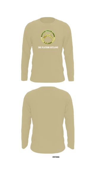 Long Sleeve Performance Shirt, 3RD PLATOON OUTLAWS, Army, Teamtime, Team time, sublimation, custom sports apparel, team uniforms, spirit wear, spiritwear, sports uniforms, custom shirts, team store, custom team store, fundraiser sports, apparel fundraiser