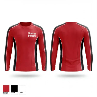 Duncan Demons 76908817 Long Sleeve Performance Shirt 1