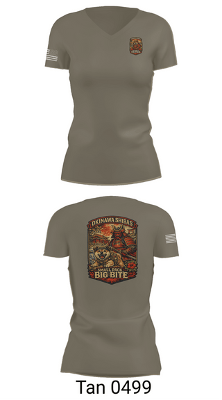 Womens Short Sleeve Vneck Shirt, VRA-J, Okinawa, Army, Teamtime, Team time, sublimation, custom sports apparel, team uniforms, spirit wear, spiritwear, sports uniforms, custom shirts, team store, custom team store, fundraiser sports, apparel fundraiser