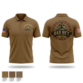 Short Sleeve Performance Polo, BadBet Company, 2-12CAV, Army, Teamtime, Team time, sublimation, custom sports apparel, team uniforms, spirit wear, spiritwear, sports uniforms, custom shirts, team store, custom team store, fundraiser sports, apparel fundraiser