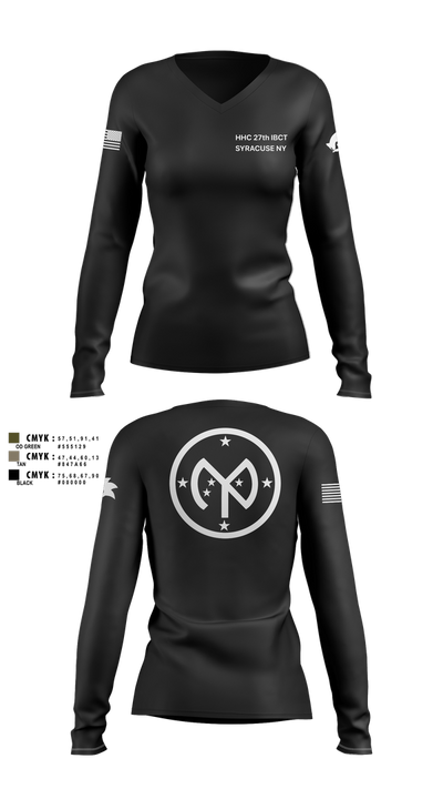 27 IBCT 2382362 Women's Long Sleeve V-neck Shirt - 104
