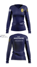 Metro Crime Suppression Detail 8029714 Women's Long Sleeve V-neck Shirt - 21