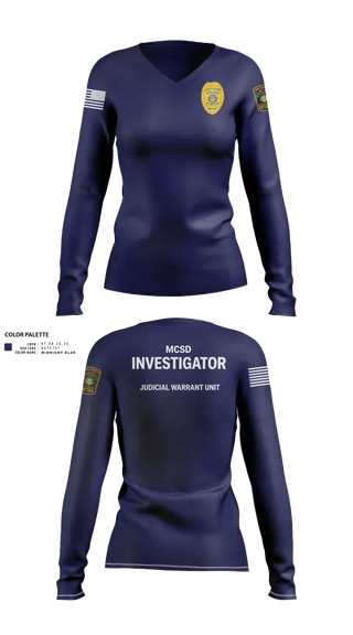 Womens Long Sleeve Vneck Shirt, Metro Crime Suppression Detail, Police, Teamtime, Team time, sublimation, custom sports apparel, team uniforms, spirit wear, spiritwear, sports uniforms, custom shirts, team store, custom team store, fundraiser sports, apparel fundraiser