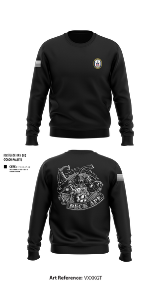 Crew Neck Sweatshirt, DDG 103 OD, , Teamtime, Team time, sublimation, custom sports apparel, team uniforms, spirit wear, spiritwear, sports uniforms, custom shirts, team store, custom team store, fundraiser sports, apparel fundraiser
