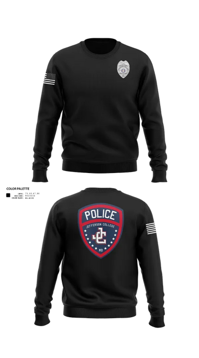 Jefferson College Police Department 39962708 Crew Neck Sweatshirt - 21