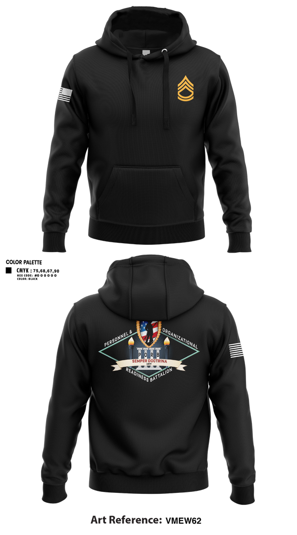 Hoodie, Personnel and Organizational Readiness Battalion, National Guard, Teamtime, Team time, sublimation, custom sports apparel, team uniforms, spirit wear, spiritwear, sports uniforms, custom shirts, team store, custom team store, fundraiser sports, apparel fundraiser