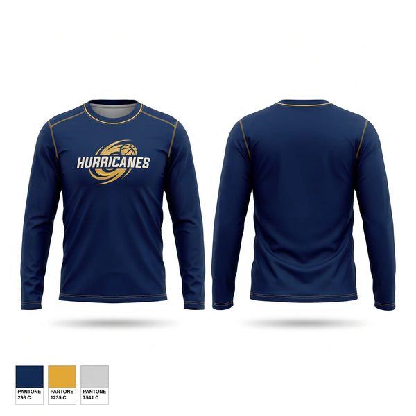 Long Sleeve Performance Shirt, Bluffton Hurricanes, Women's Basketball, Teamtime, Team time, sublimation, custom sports apparel, team uniforms, spirit wear, spiritwear, sports uniforms, custom shirts, team store, custom team store, fundraiser sports, apparel fundraiser