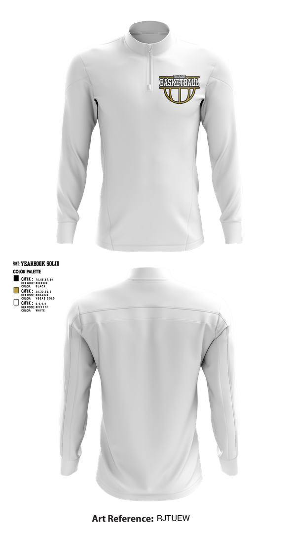 Quarter Zip Jacket, Ball Placement, Men's Basketball, Teamtime, Team time, sublimation, custom sports apparel, team uniforms, spirit wear, spiritwear, sports uniforms, custom shirts, team store, custom team store, fundraiser sports, apparel fundraiser