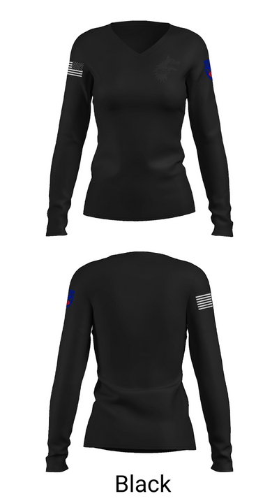 Wolf Combatives Women's Long Sleeve V-neck Shirt - 37