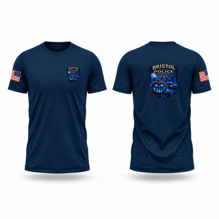 Old School Cotton Feel Shirt, Bristol TN Police Department, Police, Teamtime, Team time, sublimation, custom sports apparel, team uniforms, spirit wear, spiritwear, sports uniforms, custom shirts, team store, custom team store, fundraiser sports, apparel fundraiser