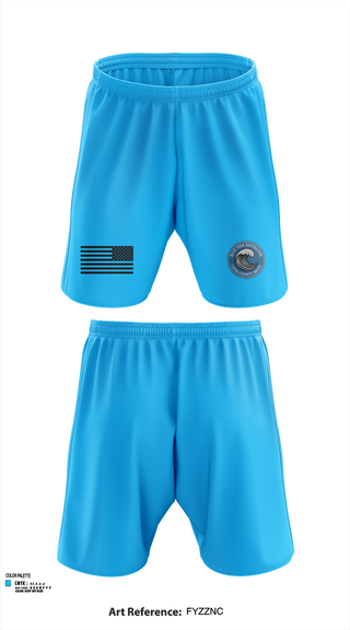 Athletic Shorts With Pockets, Blue Tide Battalion, , Teamtime, Team time, sublimation, custom sports apparel, team uniforms, spirit wear, spiritwear, sports uniforms, custom shirts, team store, custom team store, fundraiser sports, apparel fundraiser