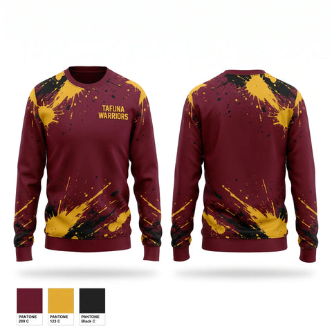 Crew Neck Sweatshirt, TAFUNA WARRIORS, , Teamtime, Team time, sublimation, custom sports apparel, team uniforms, spirit wear, spiritwear, sports uniforms, custom shirts, team store, custom team store, fundraiser sports, apparel fundraiser