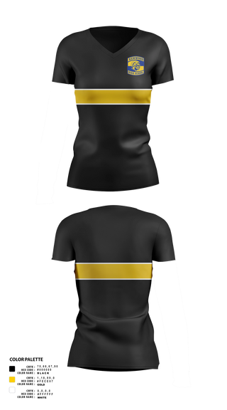 Womens Short Sleeve Vneck Shirt, The Black Knights, , Teamtime, Team time, sublimation, custom sports apparel, team uniforms, spirit wear, spiritwear, sports uniforms, custom shirts, team store, custom team store, fundraiser sports, apparel fundraiser