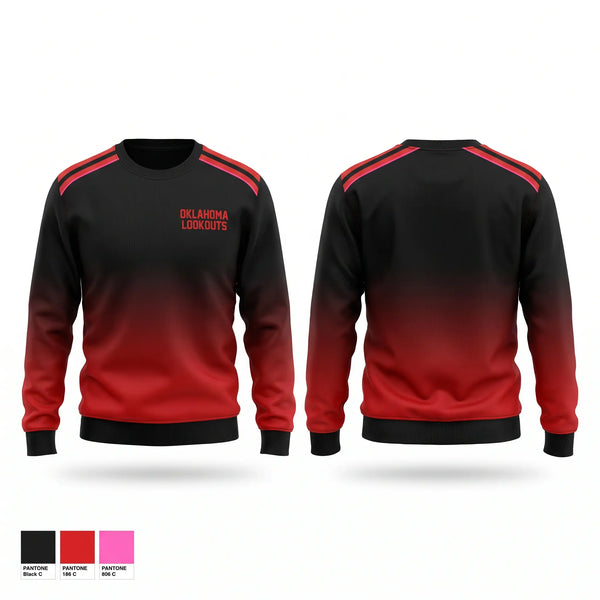 Crew Neck Sweatshirt, OKLAHOMA LOOKOUTS, Baseball, Teamtime, Team time, sublimation, custom sports apparel, team uniforms, spirit wear, spiritwear, sports uniforms, custom shirts, team store, custom team store, fundraiser sports, apparel fundraiser
